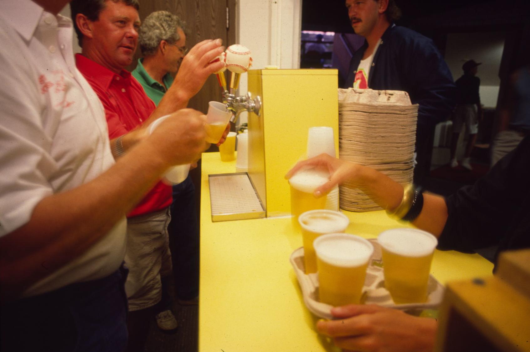 Cobb Field beer counter, 1990